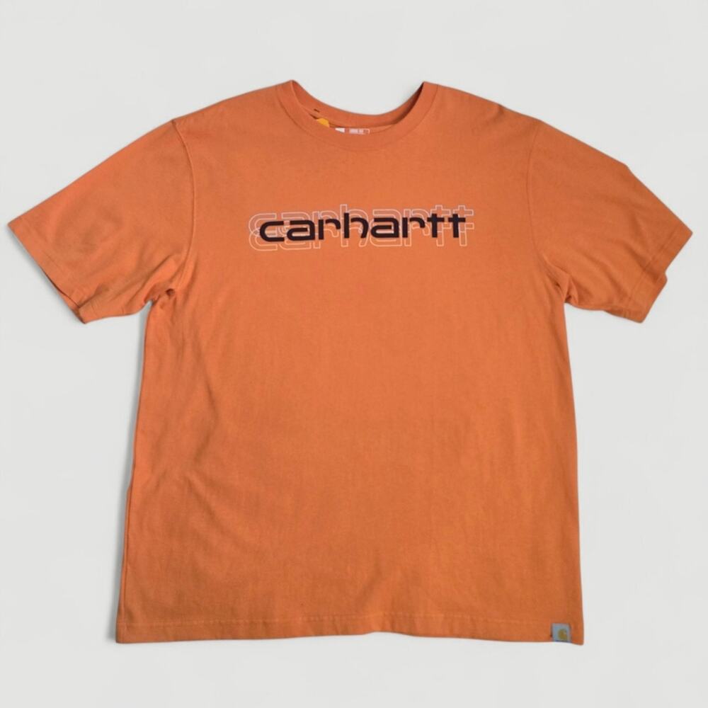 Carhartt NWT Men's Loose Fit Heavyweight Orange Logo Tee Large